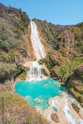 The amazing turquoise waterfalls of Chiflon in Chiapas  Mexico
