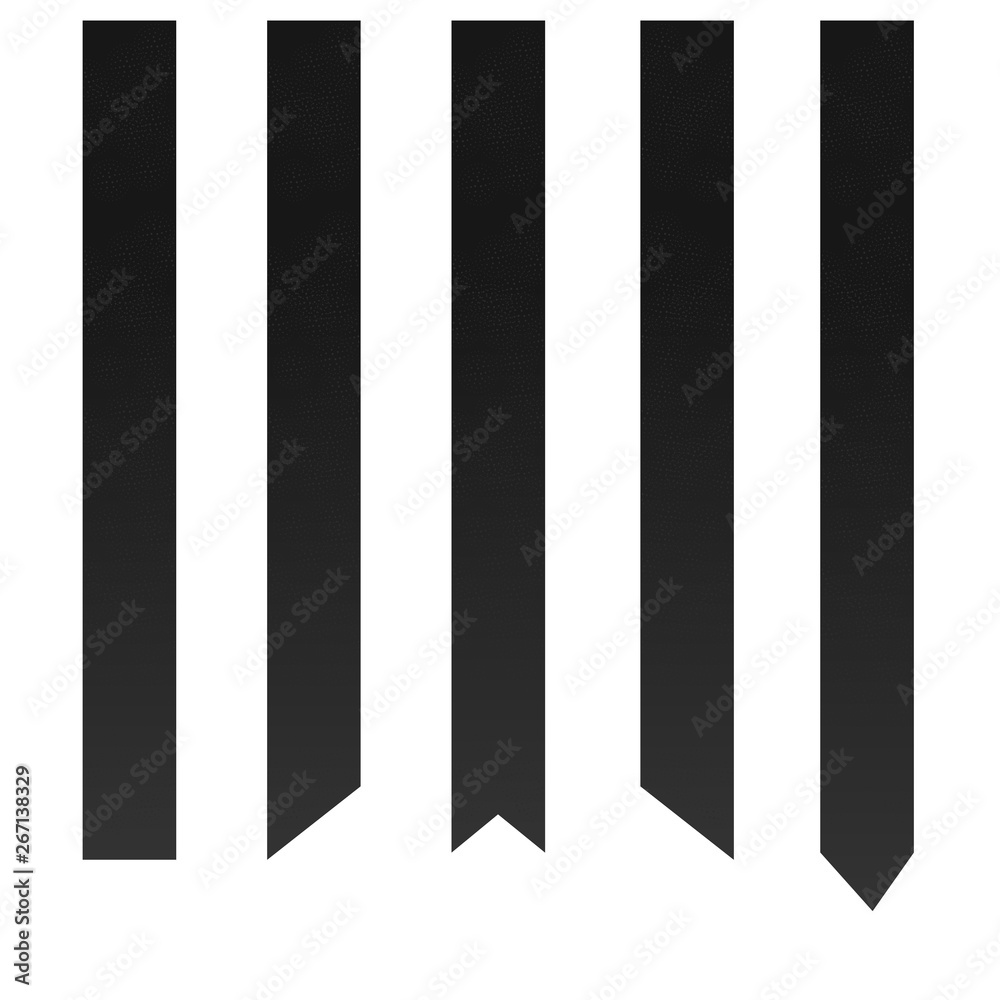 Black ribbons vector