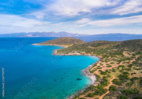 Amazing beach of Kolokitha near Elounda, Crete, Greece. © gatsi