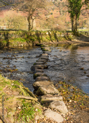 Stepping stones across a stream