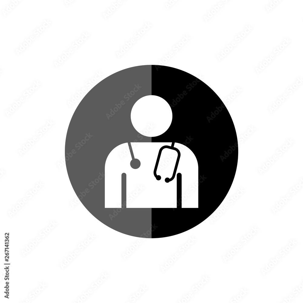 Doctor icon flat style Doctor icon flat style