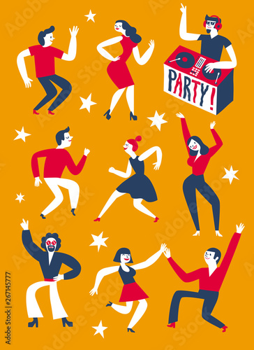 Party with DJ illustration