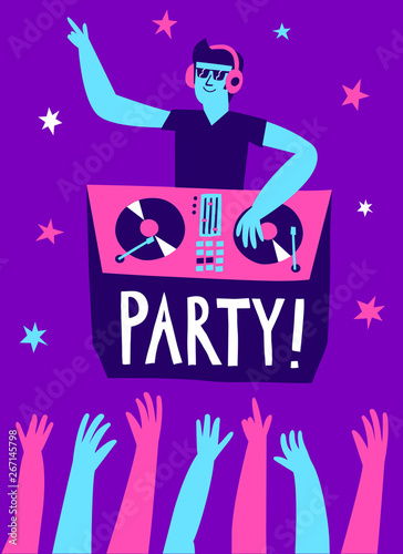 Party with DJ poster.