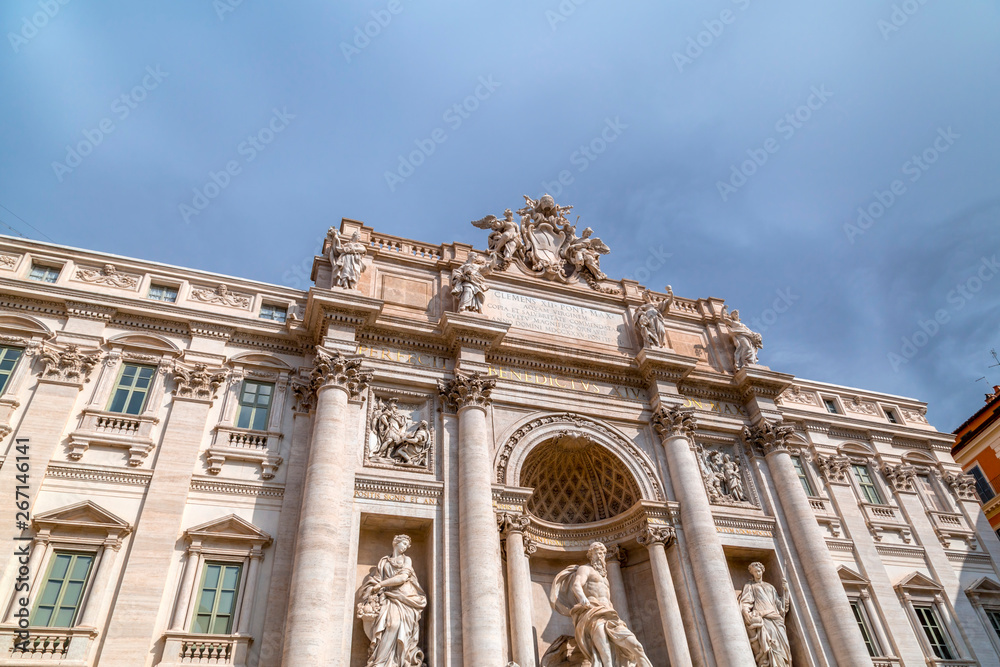 Fototapeta premium Trevi Fountain or Fontana di Trevi at Piazza Trevi, Rome