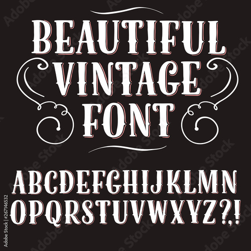 Vintage decorative font