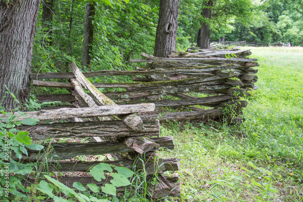 Split rail fence at the Abraham Lincoln Boyhood Home in southern Indiana Split rail fence at the Abraham Lincoln Boyhood Home in southern Indiana