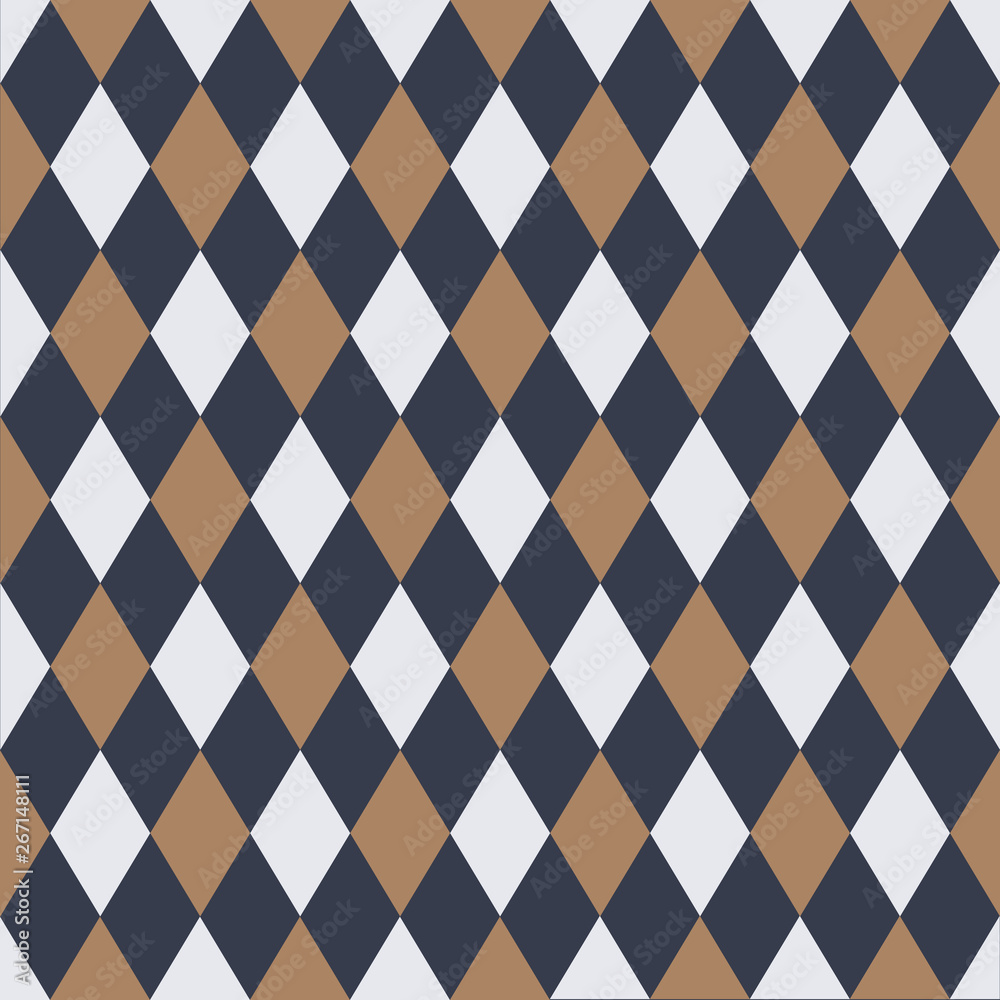 Seamless vintage harlequin pattern background wallpaper.