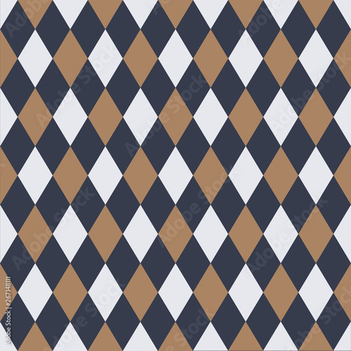 Seamless vintage harlequin pattern background wallpaper.