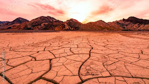 Lifeless desert landscape