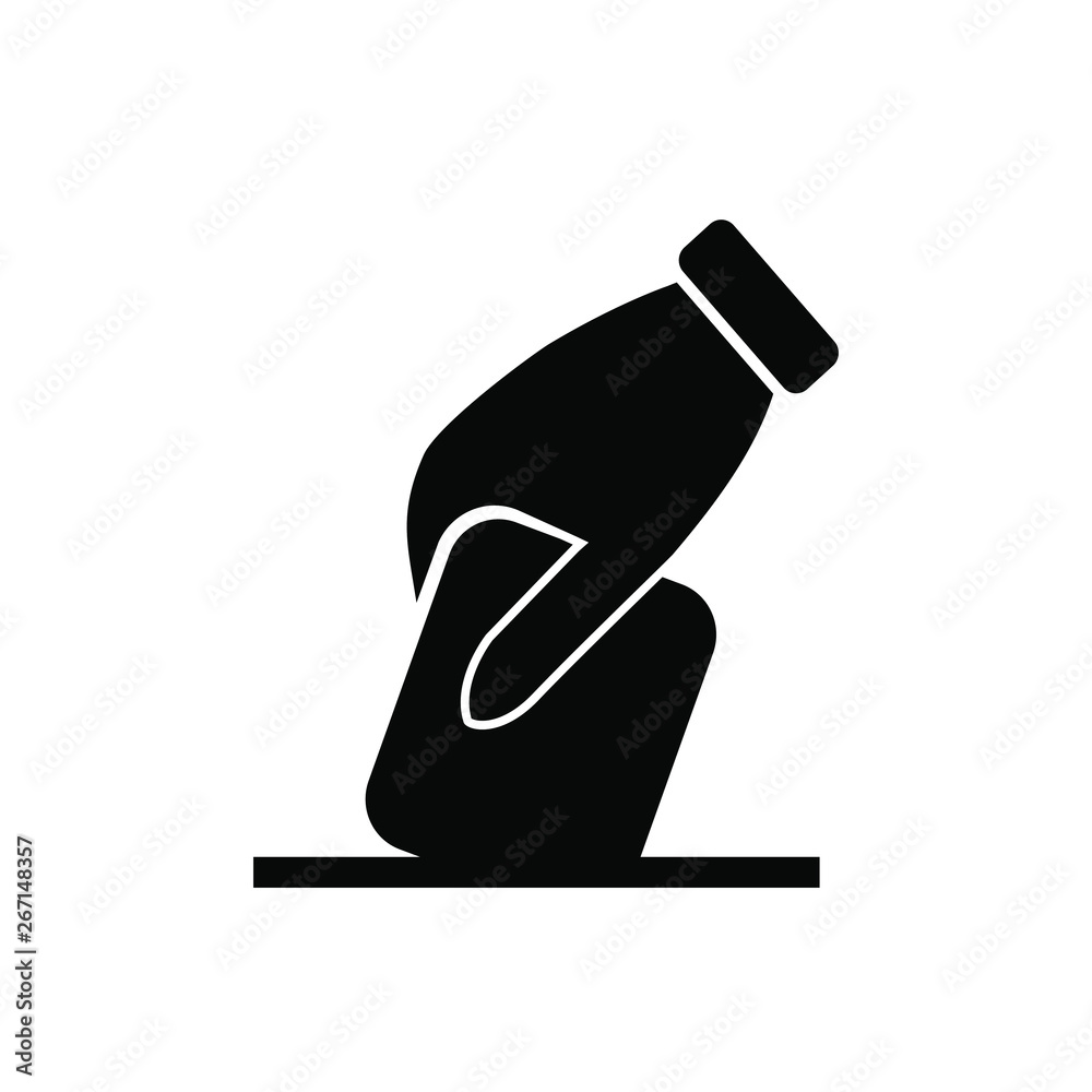 Vote icon / sign - hand holding a voting slip Vote icon / sign - hand holding a voting slip
