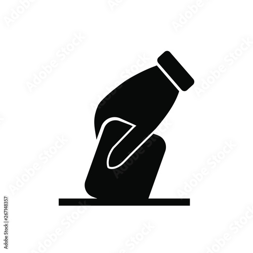 Vote icon / sign - hand holding a voting slip