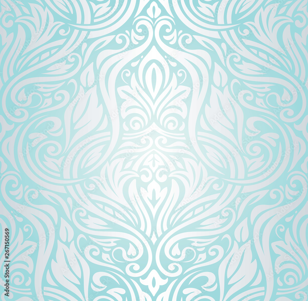 Turquoise invitation  background design floral  wallpaper