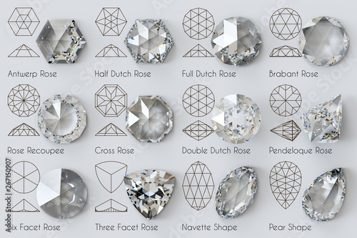 Rose cut gem sale