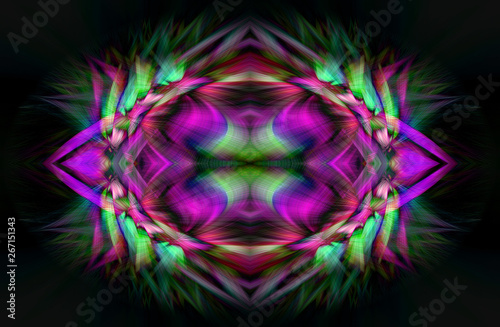Abstract digital art.  Futuristic fractal world illusration. Texuture, ornament, decor, tracery