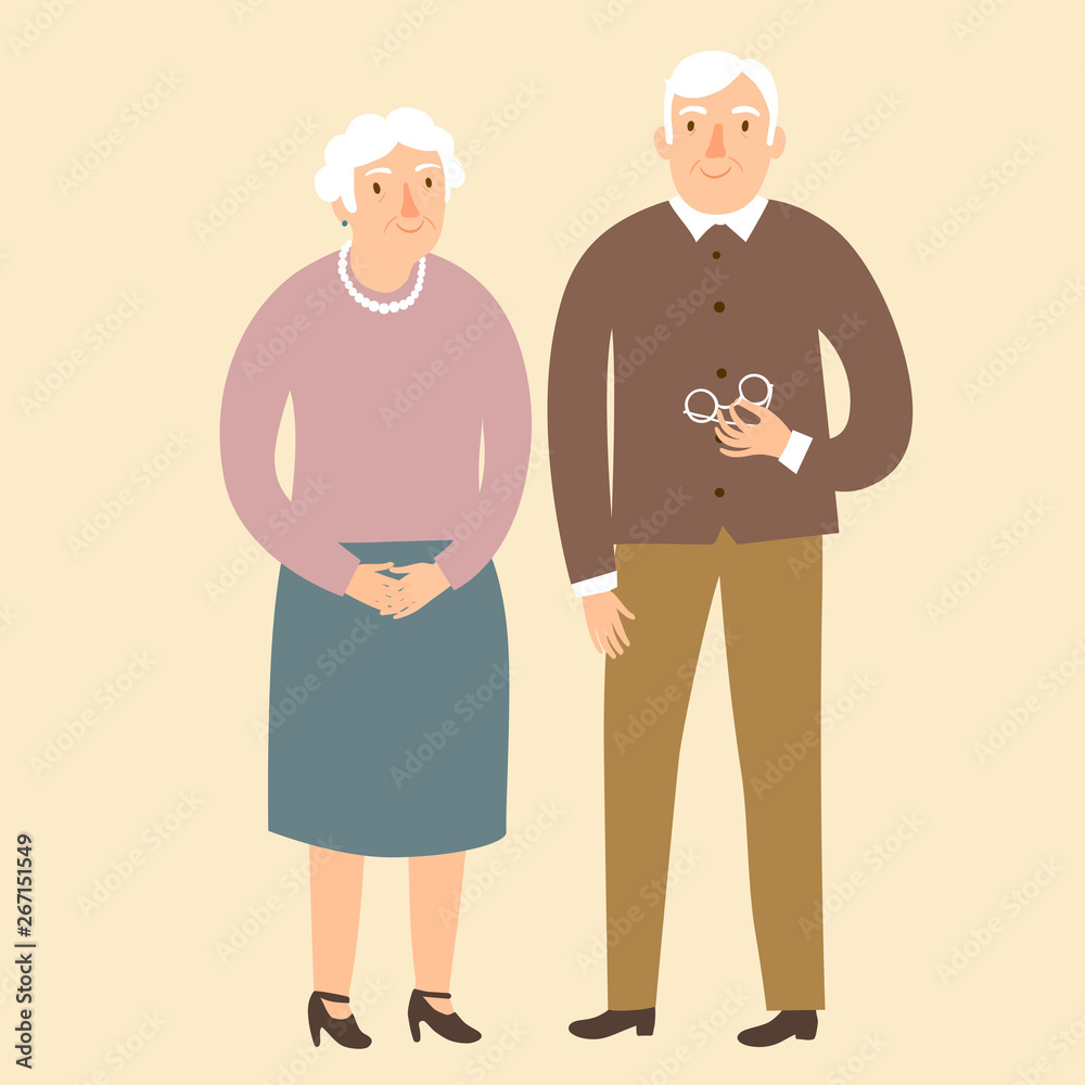 Obraz premium Happy grandparents together