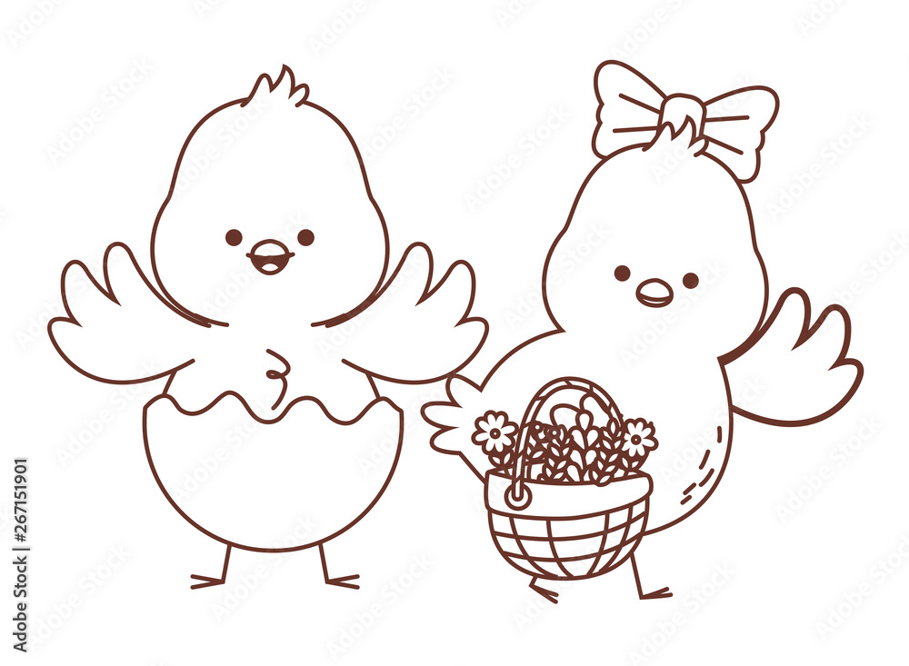 Happy farm animals outline Happy farm animals outline