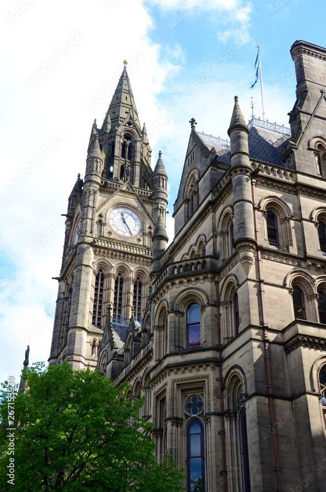 The clocktower of Manchester Town Hall