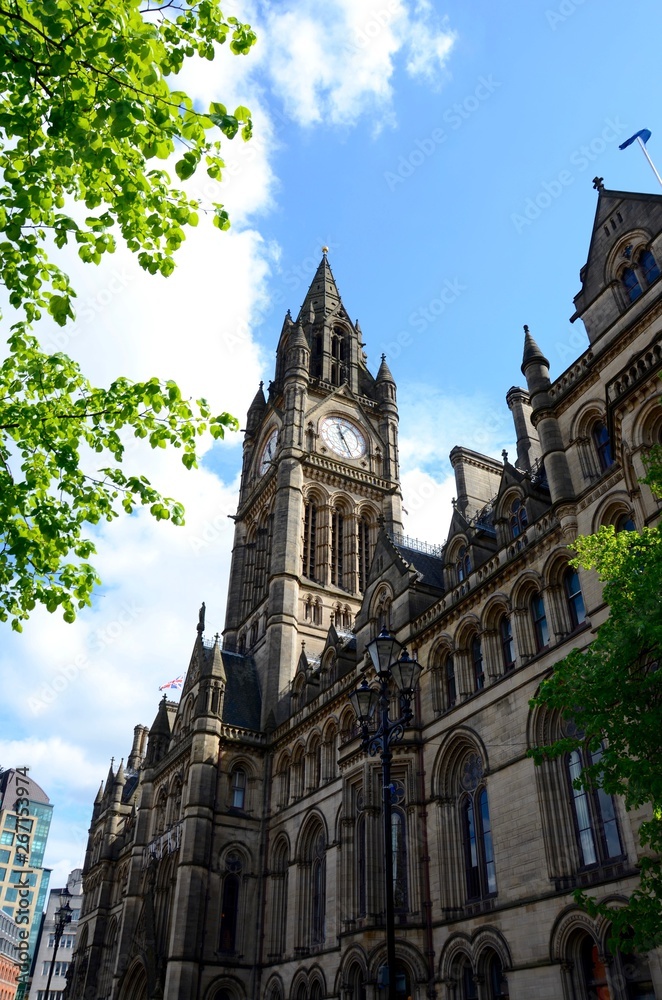 The clocktower of Manchester Town Hall The clocktower of Manchester Town Hall