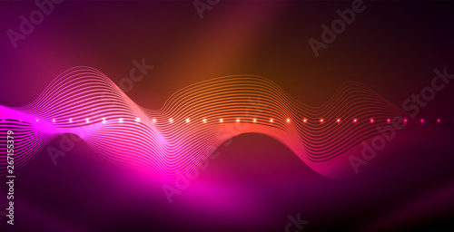 Neon lines shiny glowing background