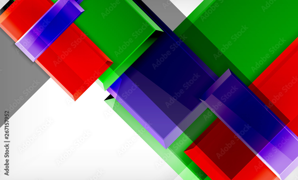 Bright colorful square shape blocks geometrical background Bright colorful square shape blocks geometrical background