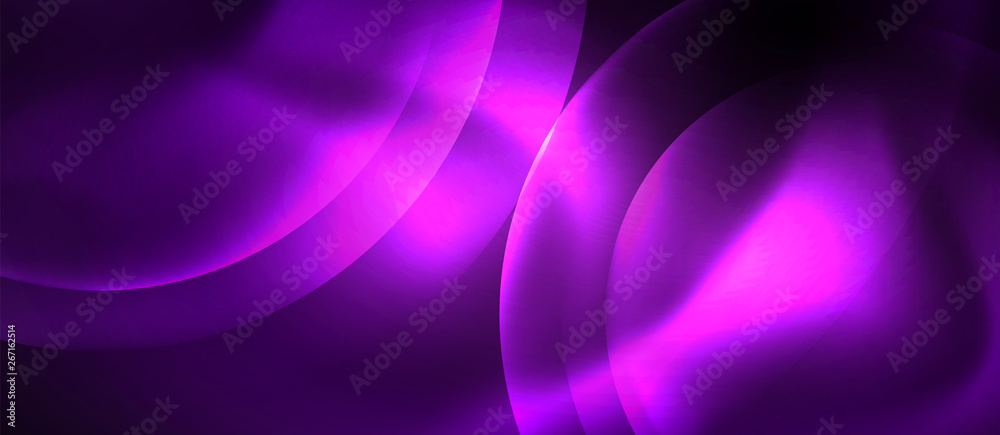 Shiny neon color light with circles abstract background Shiny neon color light with circles abstract background