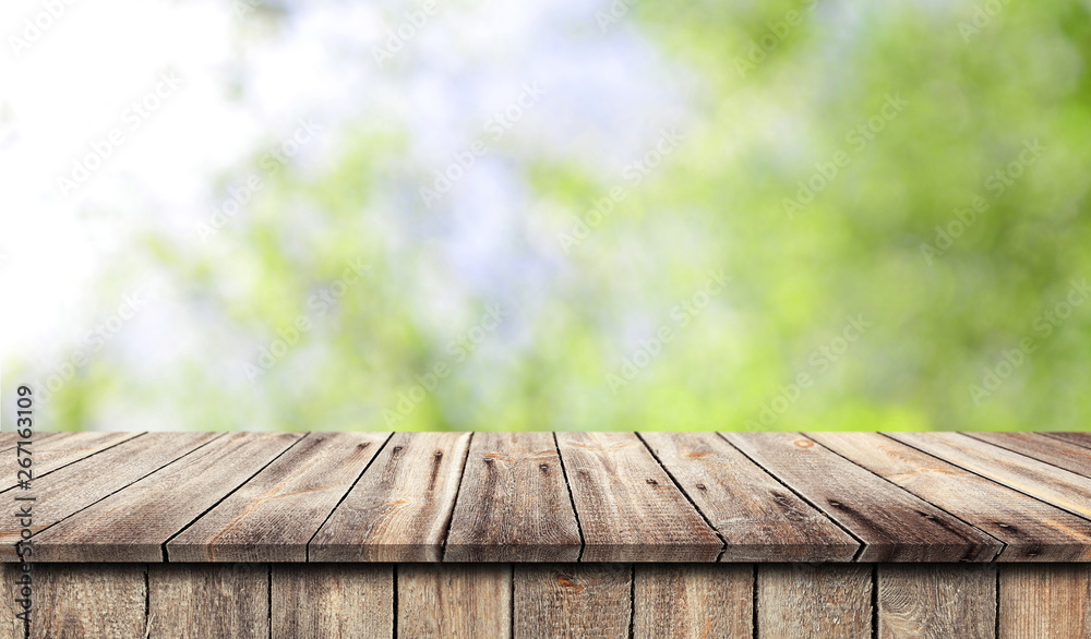 Empty wooden table background Empty wooden table background