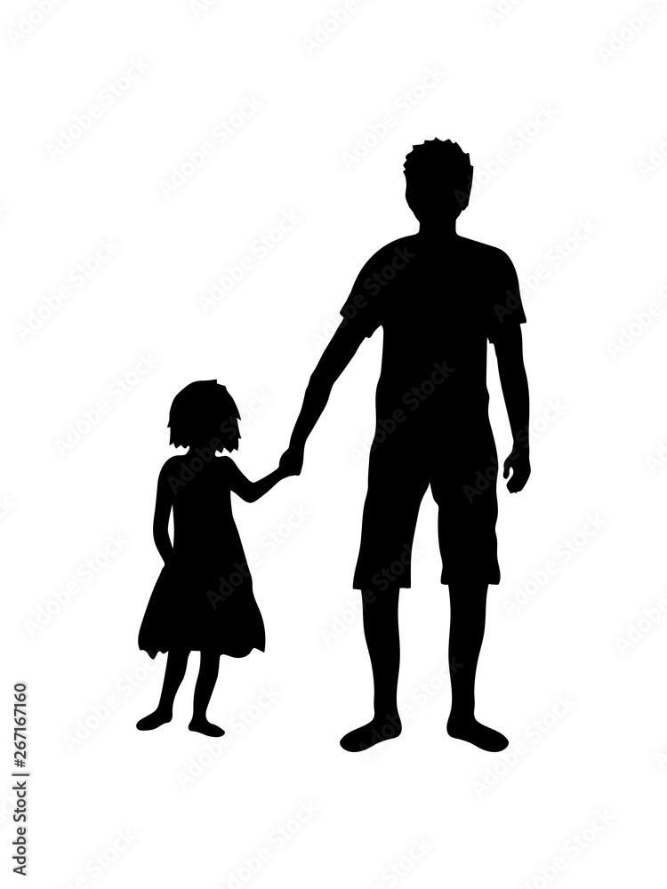 papa vater und tochter vatertag kind dad familie großer bruder kleine schwester paar liebe 2 freunde team clipart silhouette cool design