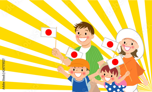 応援をする家族