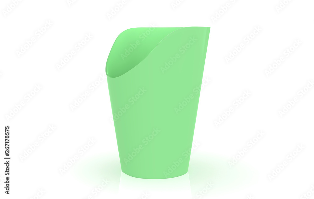 Disposable French Fries Box . 3d illustration Disposable French Fries Box . 3d illustration