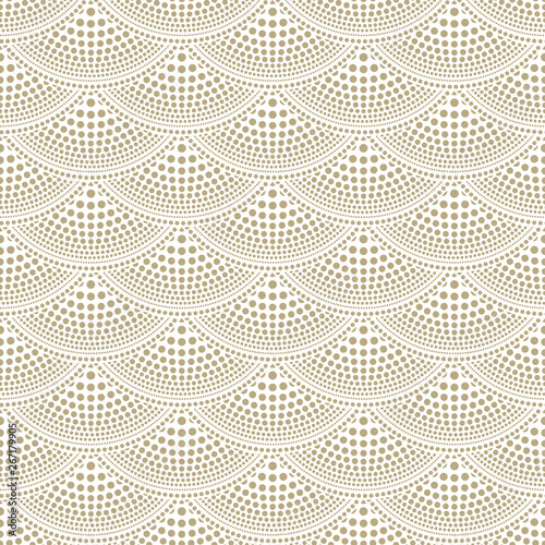 Seamless gold fish scale pattern, Vector illustration