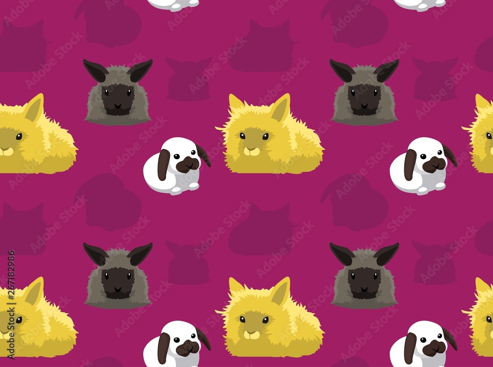 Fototapeta premium Rabbit Seamless Wallpaper 5