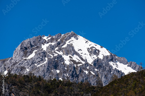 Beautiful view of Shika Snow Mountain at Shangri-La, China