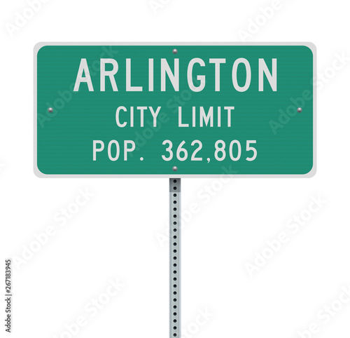 Arlington City Limit road sign