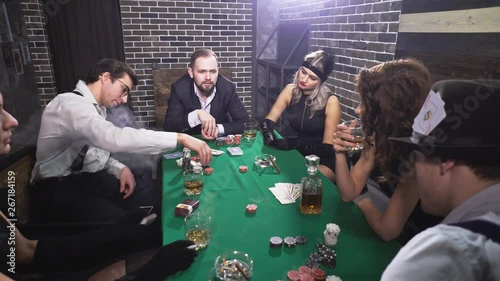 mafia playing poker at the table