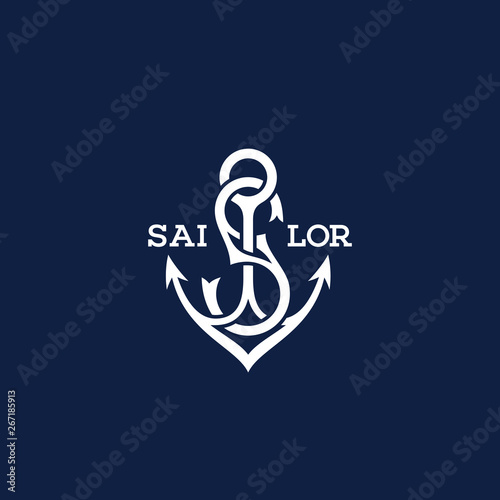 Monogram letter S