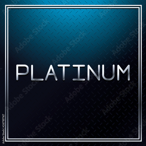 platinum metallic font