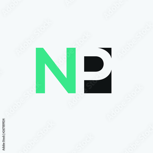 NP initials creative logo icon vector