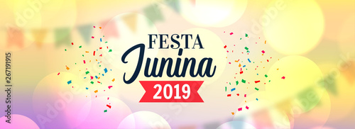 festa junina 2019 celebration banner design