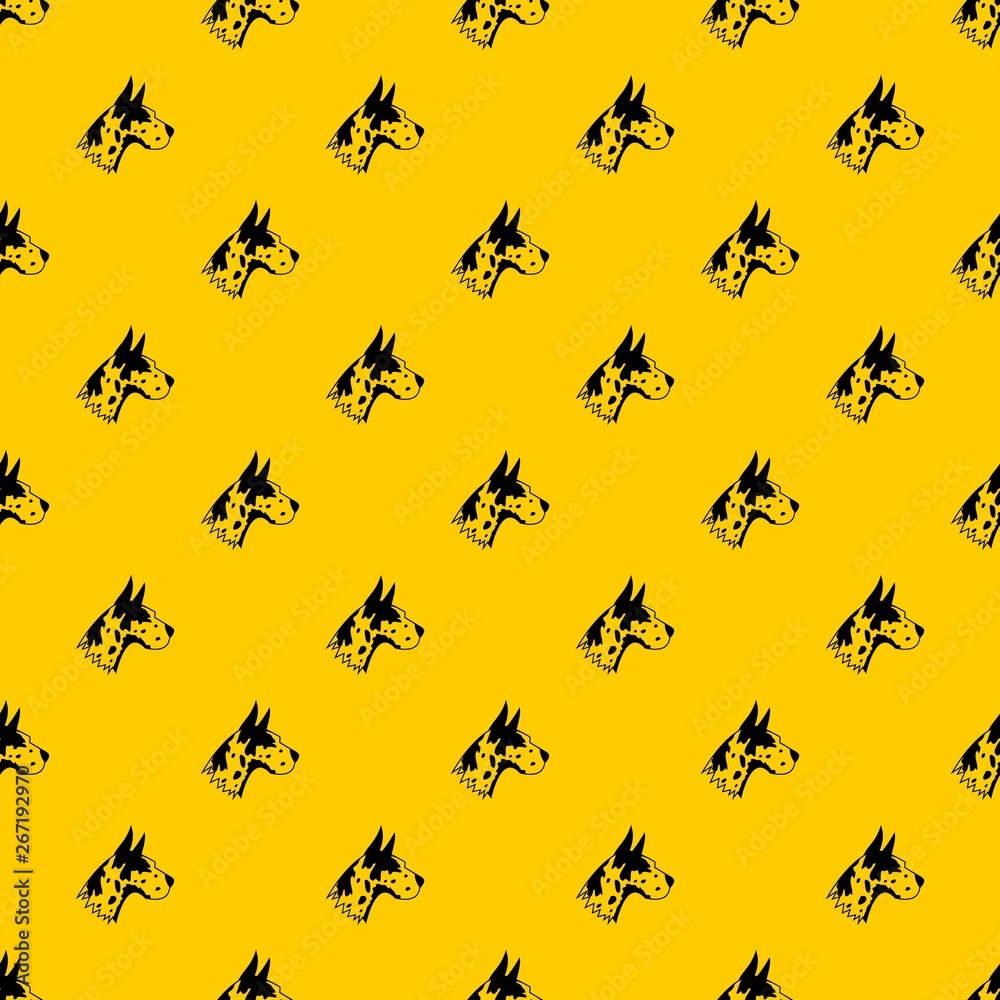 Great dane dog pattern seamless vector repeat geometric yellow for any design