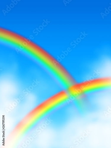 空に架かる二つの虹