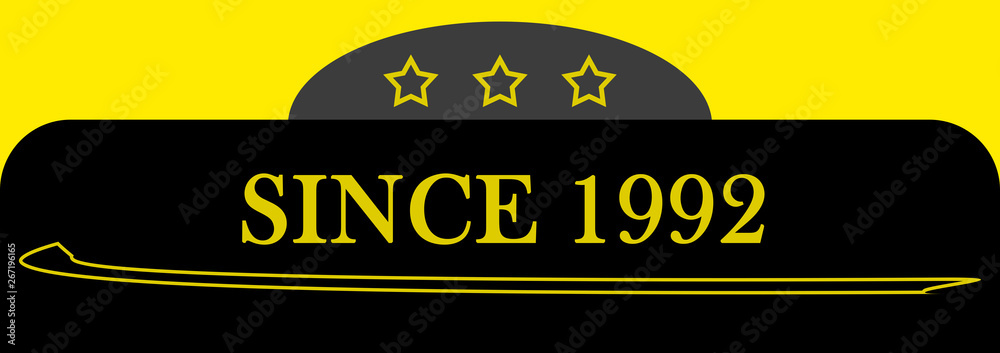 Fototapeta premium Since 1992 sign logo emblem symbol