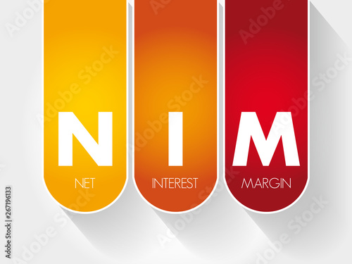 NIM - Net Interest Margin acronym, business concept background