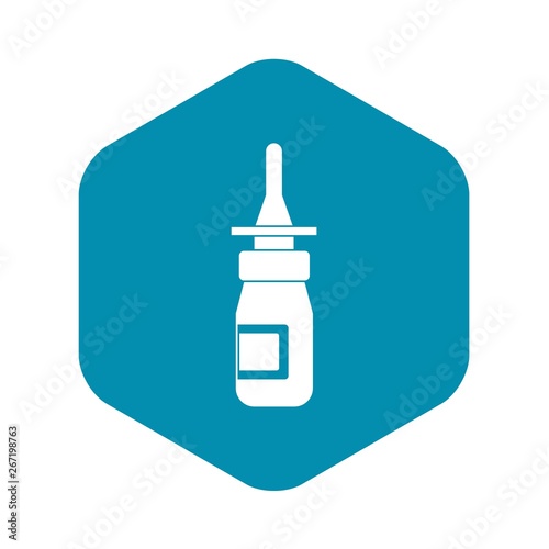 Nasal drops icon. Simple illustration of nasal drops vector icon for web