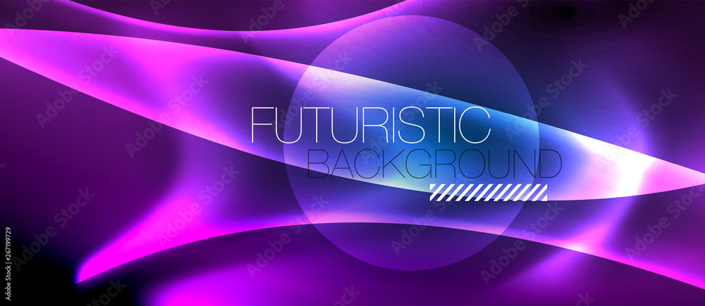 Neon glowing lines, magic energy space light concept, abstract background wallpaper design Neon glowing lines, magic energy space light concept, abstract background wallpaper design