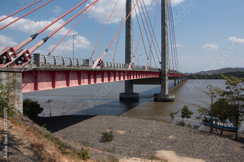 Bridge of friendship between Costa Rica and Taiwan over river Tempisque in Costa Rica photo