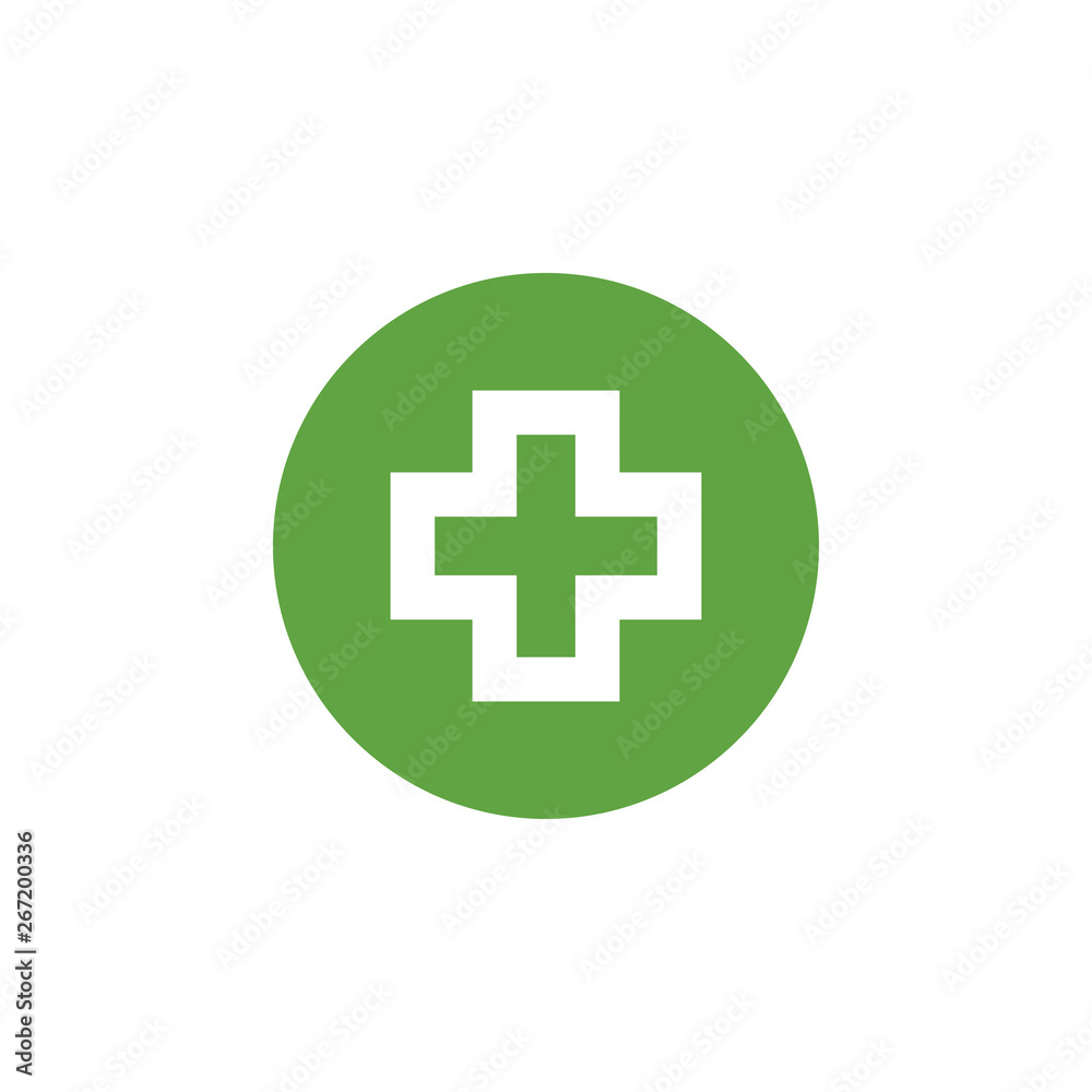 Green medical cross graphic design template vector Green medical cross graphic design template vector