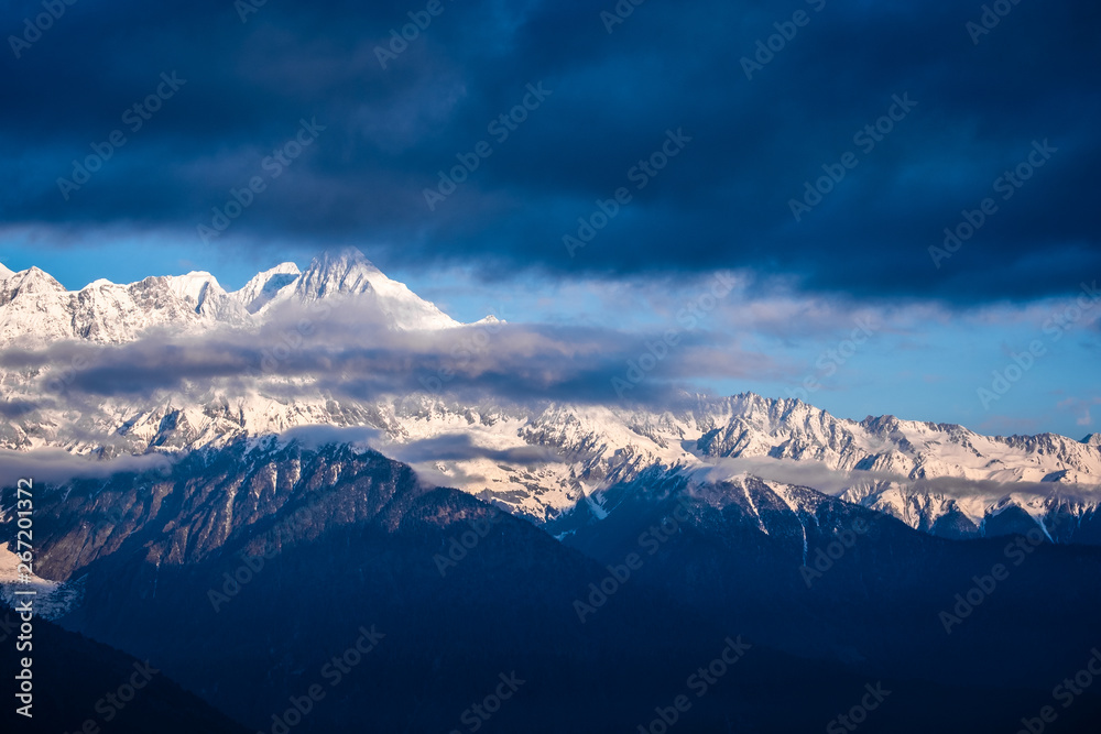 Meili Snow Mountain the most beautiful snow mountain in Deqin, Yunnan, China