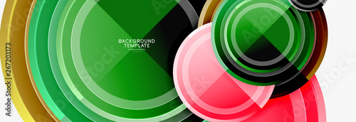 Colorful glossy circles background