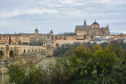 Cordoba in November. Roman Bridge and Mezquita.