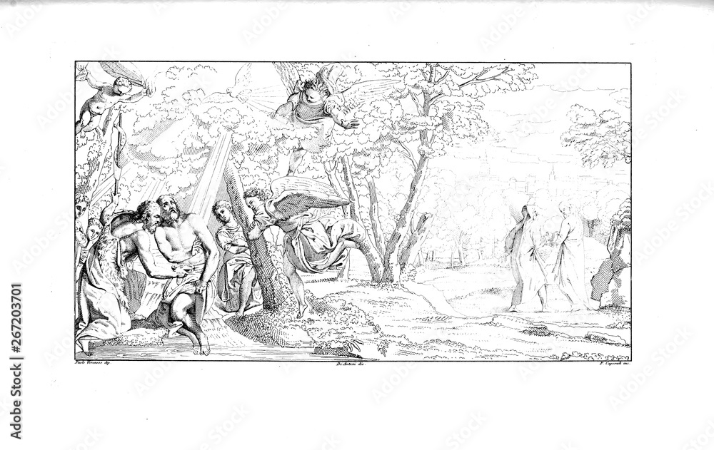 Obraz premium Christian illustration. Old image